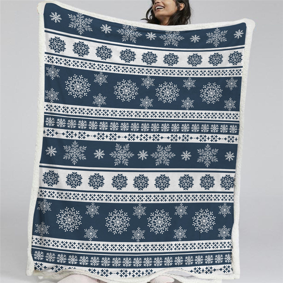 Snowflake BLMT2222 Sherpa Fleece Blanket