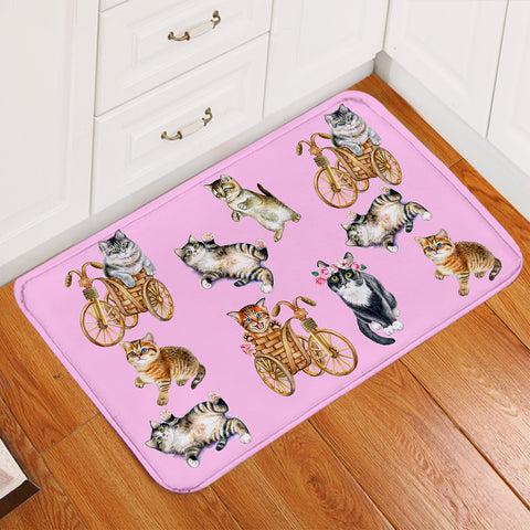 Image of Kittyvities Pink Hooded Door Mat