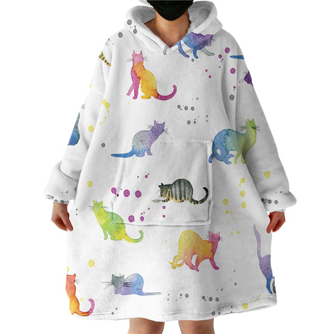 Image of Cat Shadows SWLF0026 Hoodie Wearable Blanket