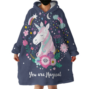 Magical Unicorn SWLF1848 Hoodie Wearable Blanket