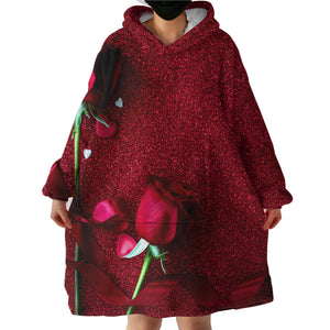 Red Rose SWLF2404 Hoodie Wearable Blanket