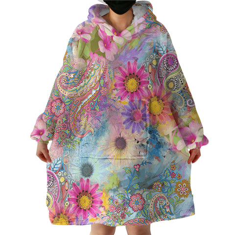 Image of Exotic Flowers SWLF0524 Hoodie Wearable Blanket