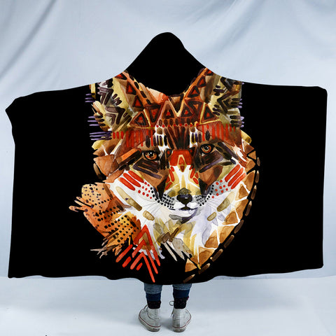 Image of Tribal Fox SW1122 Hooded Blanket