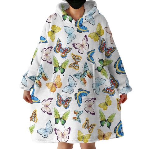 Image of Butterflies SWLF0853 Hoodie Wearable Blanket