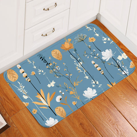 Image of Pretty Plant Indigo Door Mat