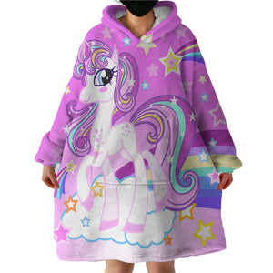 Girly Unicorn SWLF2009 Hoodie Wearable Blanket