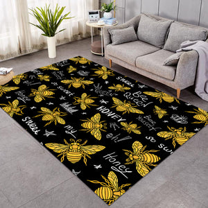 Bee Society Black SW0529 Rug