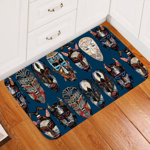 Tribal Masks Door Mat