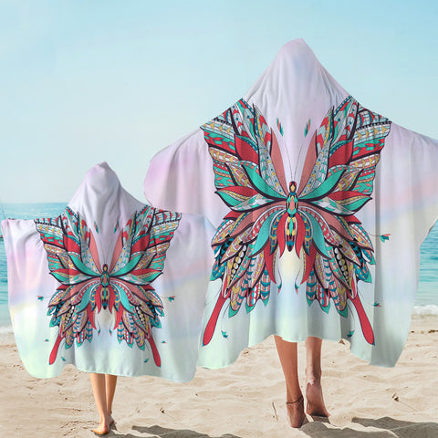 Image of Stylized Butterfly Hooded Towel
