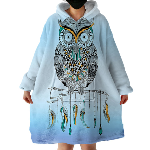 Image of Owl SWLF0290 Hoodie Wearable Blanket