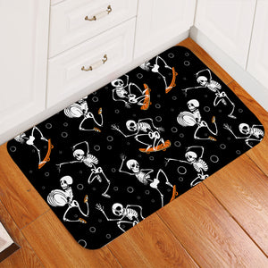 Swagger Skelly Black Door Mat