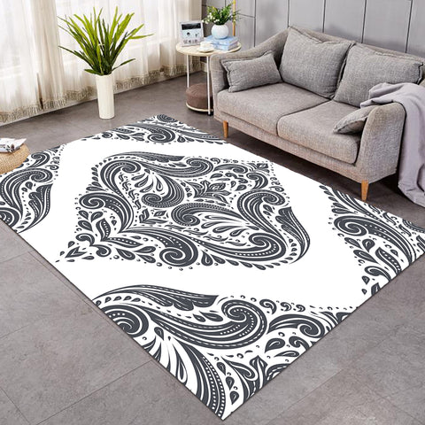 Image of Symmetrical Swirl Style SW1498 Rug