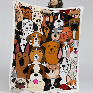 Baby Dogs Sherpa Fleece Blanket