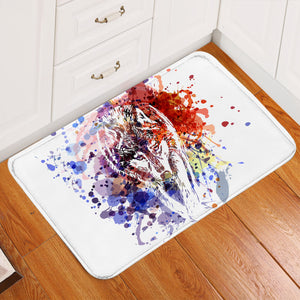 Stalking Wolf Color Splash Door Mat