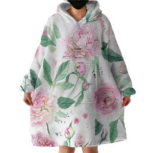 Painted Flowers SWLF2398 Hoodie Wearable Blanket