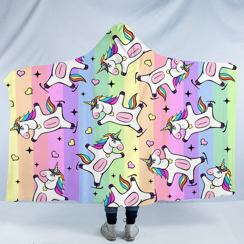 Image of Cheery Unicorn SW0756 Hooded Blanket