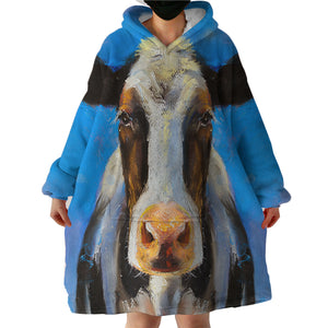 Milk Cow SWLF2248 Hoodie Wearable Blanket