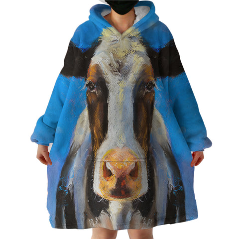 Image of Milk Cow SWLF2248 Hoodie Wearable Blanket