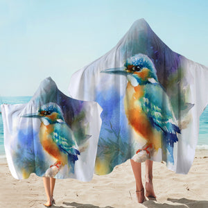 Blue Sparrow Hooded Towel