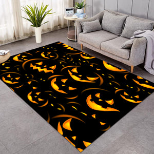 Pumpkin Faces Halloween SW1363 Rug