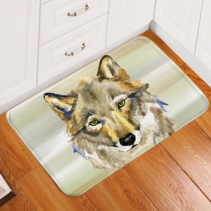 Wolf Portrait Door Mat