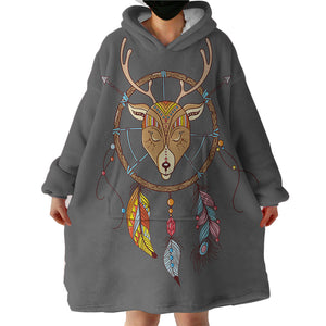 Deer Dream Catcher SWLF2374 Hoodie Wearable Blanket