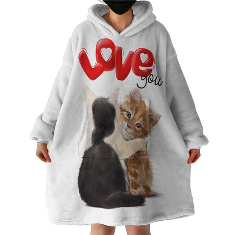 Image of Love Cats SWLF2427 Hoodie Wearable Blanket