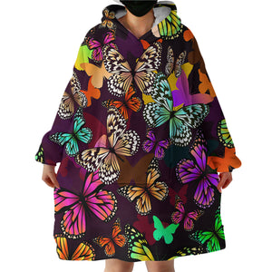 Butterflies SWLF0981 Hoodie Wearable Blanket