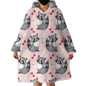 Lovely Raccoon SWLF1674 Hoodie Wearable Blanket