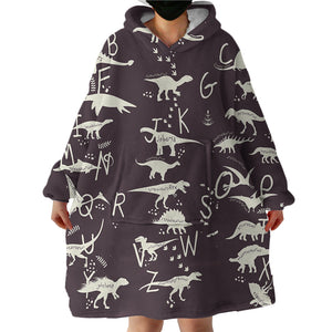 Dino Almanac SWLF1709 Hoodie Wearable Blanket