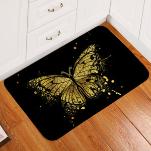 Glided Butterfly Black Door Mat