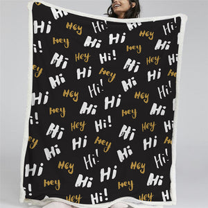 Hi Hey Sherpa Fleece Blanket