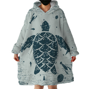 Turtle Impression SWLF0647 Hoodie Wearable Blanket