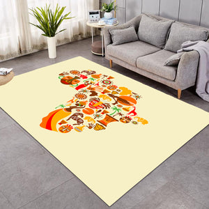 Africa Continent Tan SW0826 Rug