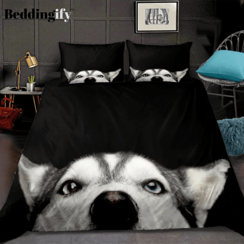 Image of Husky Bed Line Black Comforter Set - Beddingify