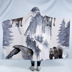 Snow Beasts SW1553 Hooded Blanket