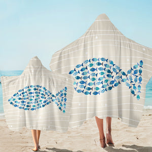 Fish Puzzle SW2191 Hooded Towel