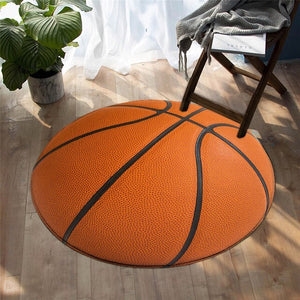 Basketball Sport Area Rug Round Carpet