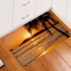 3D Sunset Beach Door Mat