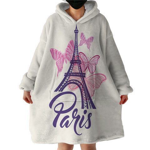 Image of Paris Eiffel SWLF2790 Hoodie Wearable Blanket