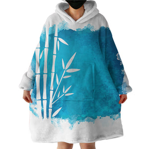 Bamboo Blue SWLF2471 Hoodie Wearable Blanket