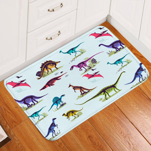 Colored Dino Toys Door Mat