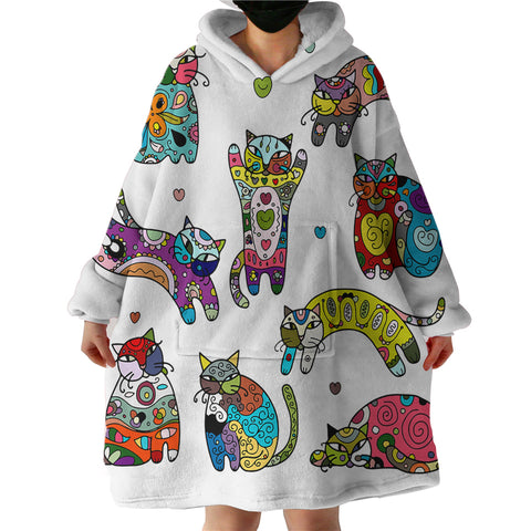 Image of Cat Collection SWLF2788 Hoodie Wearable Blanket