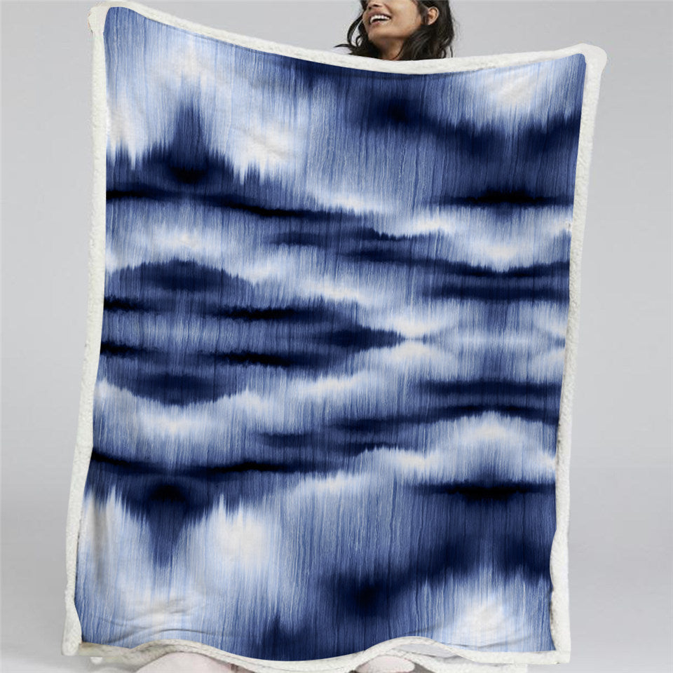Ink Themed Sherpa Fleece Blanket