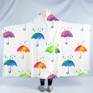 Rainy Umbrellas SW1564 Hooded Blanket