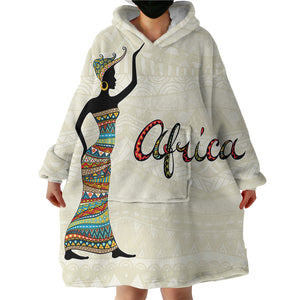 Africa Lady SWLF1830 Hoodie Wearable Blanket