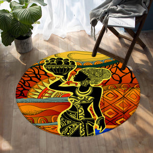 African Lady SW1496 Round Rug