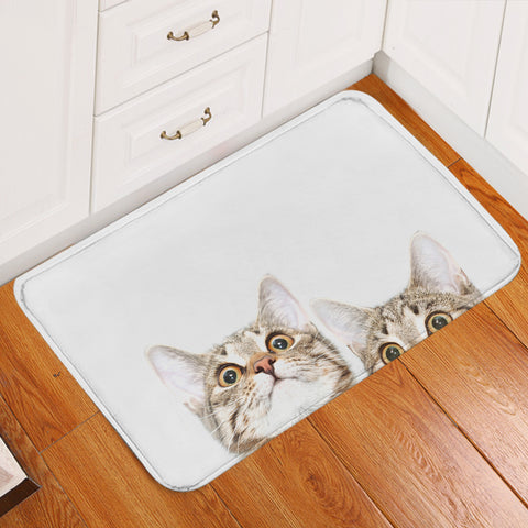 Image of Curious Cats White Door Mat