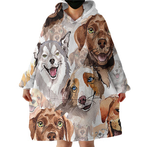 Puppies SWLF1654 Hoodie Wearable Blanket