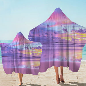 Magical Purplish Sunset Hooded Towel